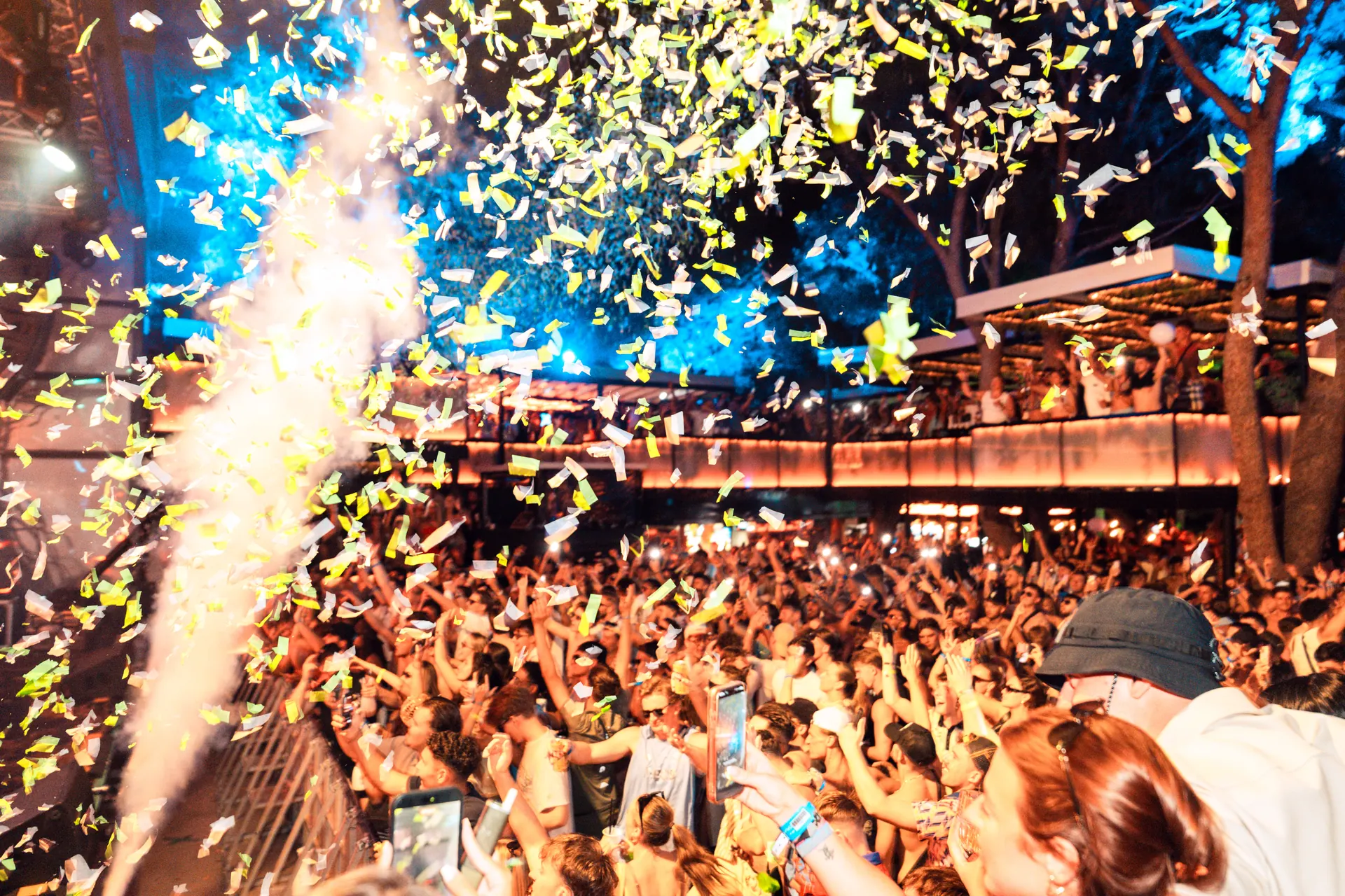 Night party at Kalypso Club - crowd and light show at night (2)